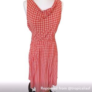 Maeve Red and White Floral Dress